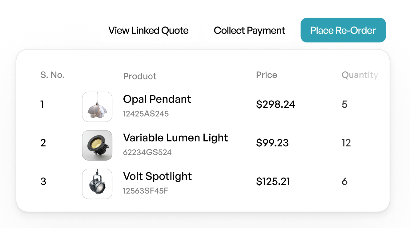 One-click reorder and saved carts